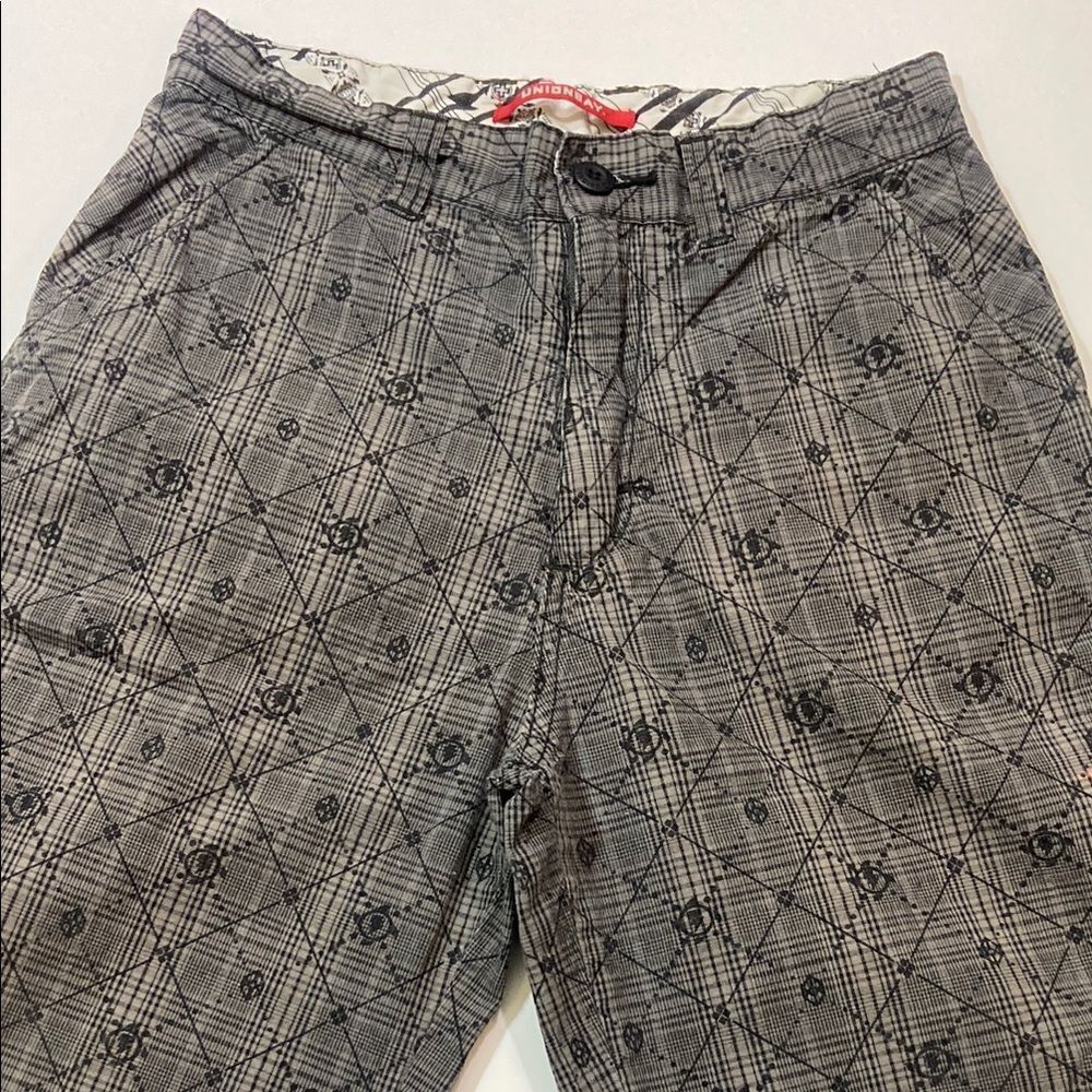 10/$50 Union Bay 💯 Cotton Gray Plaid Patterned Pants Size 14